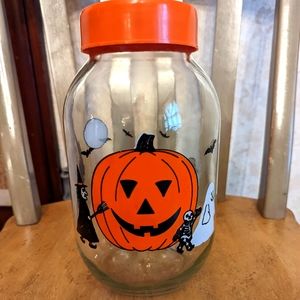 Vintage Carlton Glass 3 Liter Halloween Glass Jar